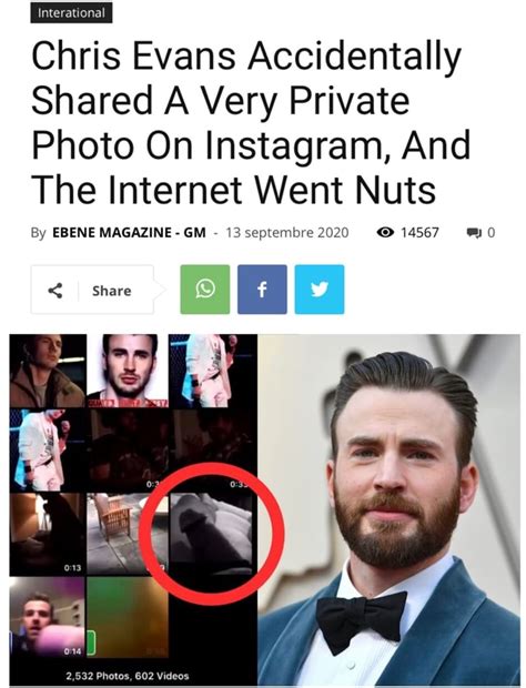 chris evans penis|Chris Evans addresses accidental nude leak in the most iconic。